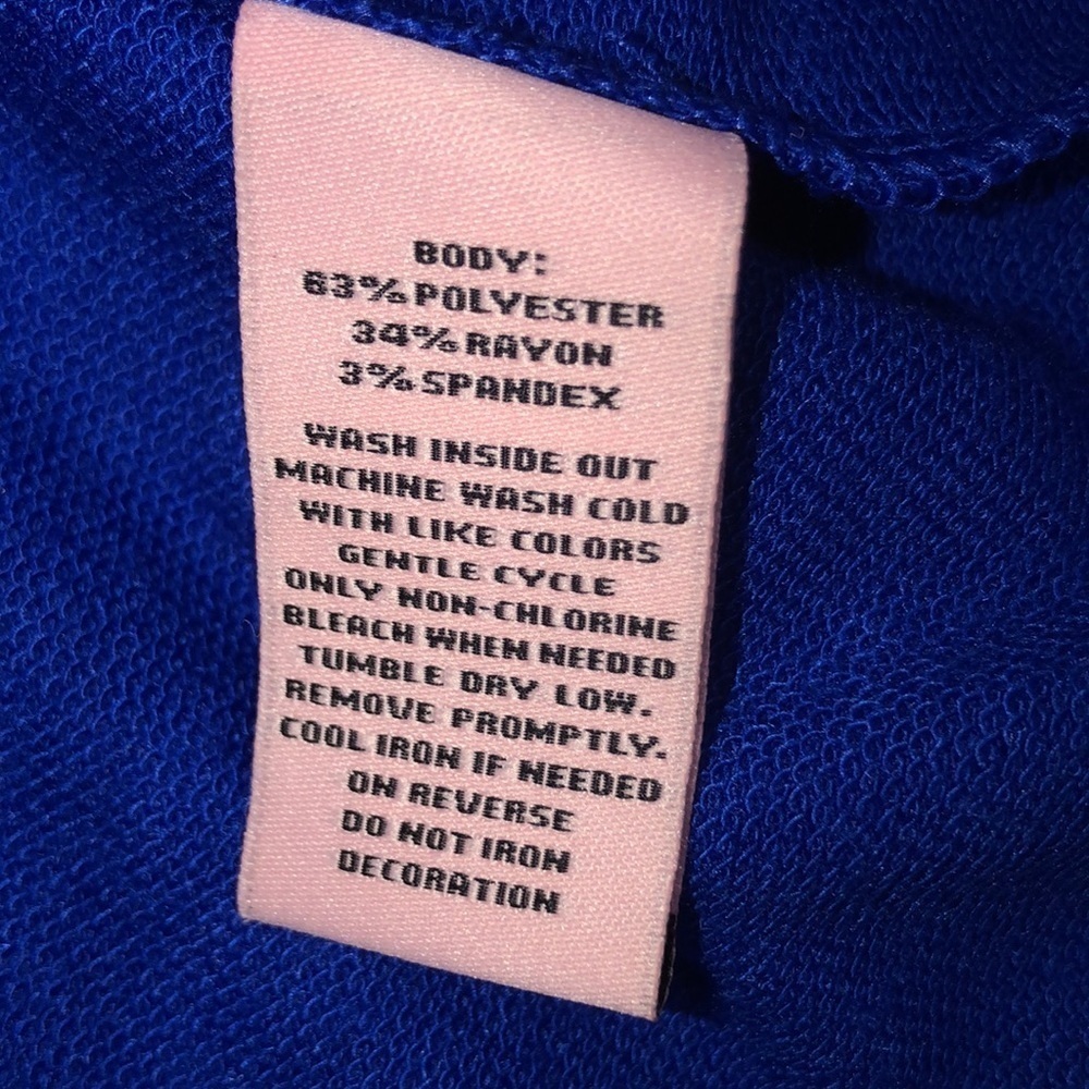 Juicy Couture size XLarge Royal blue cozy spellout sweatshirt - Picture 7 of 10